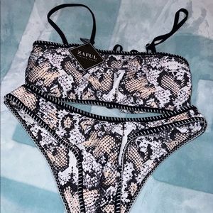 zaful Snake skin bathing suit